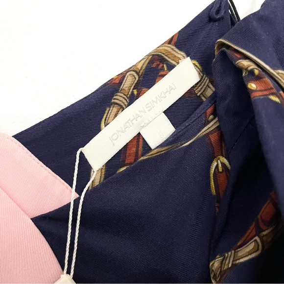 NWT Jonathan Simkhai Runway Saddle-Print Asymmetric Scarf Midi Dress size 6 - Picture 8 of 11